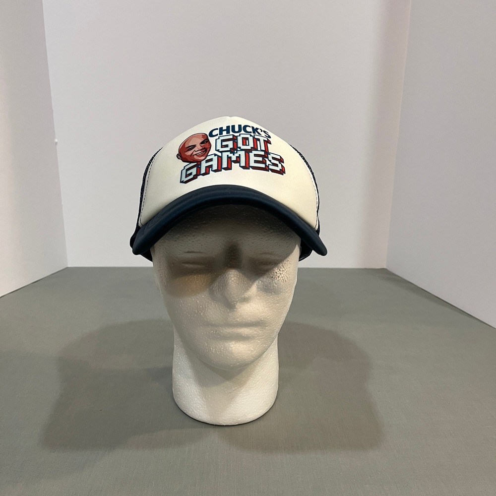 Capital One Trucker Hat Mens OSFA Navy Blue Chuck's Got Games Charles Barkley